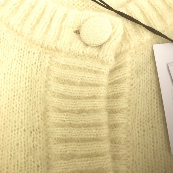 Rouje Paris Romeo Cardigan Sweater in Soft Yellow Size 40/Medium - Picture 8 of 11